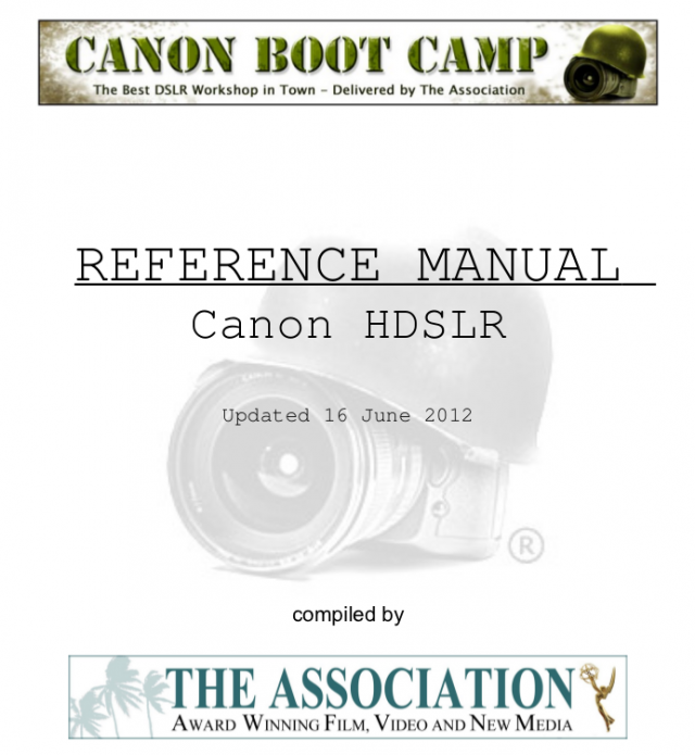 Canon Boot Camp Reference Manual