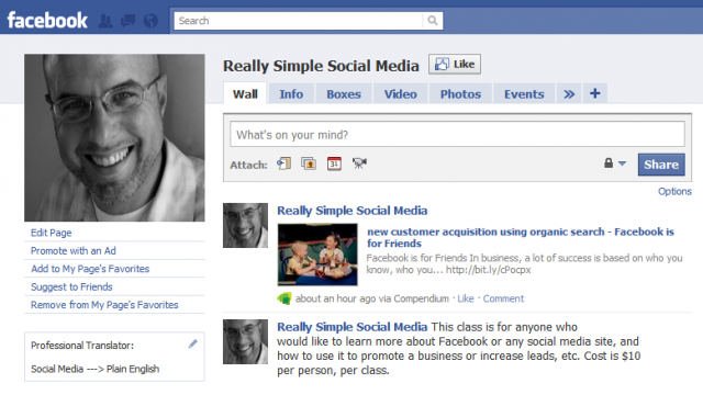 Really Simple Social Media Like Page on Facebook