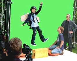 Fletch directs a green screen sequence for a Phineas and Pherb 60 Second Spot