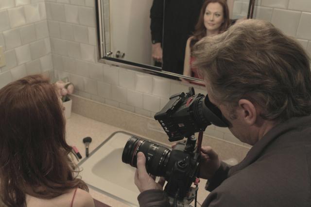 Andrew Chatter films a short with actress Anna Easteden